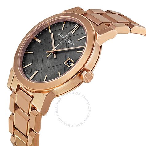 Burberry Brown Check Pattern Dial Rose Gold